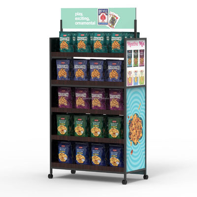 Plaatvormige snack metalen displayrek voor supermarkten Voedselverpakkingen