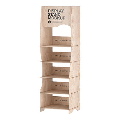 Bevis Moderne 4-laag afneembare houten multiplex display racks vloer stand voor supermarkt winkel display verpakt in karton