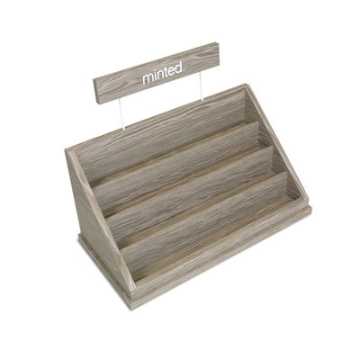 kwaliteit  POS Jewelry Wooden Display Stand Wooden Countertop Display Organizer Boutique Fabriek