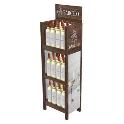 Houten van de de Tribunewhisky van de Wijnvertoning de Flessenorganisator Cocktail Display Rack voor Bar