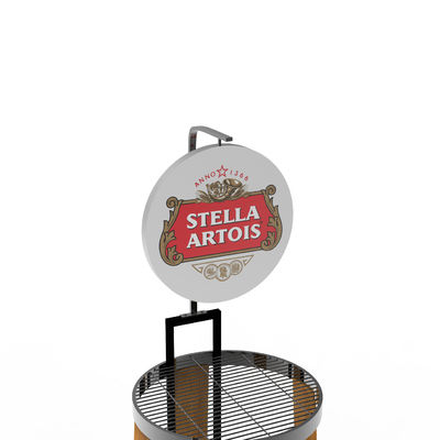 Grote commerciële supermarkt Metalen draadlaag Display Rack Op maat voor bier