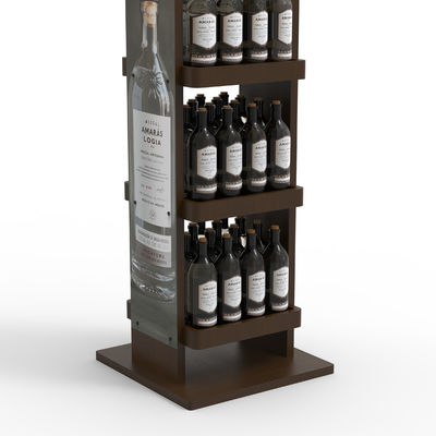 Aanpasbare houten drielagig scherm voor wijn en dranken